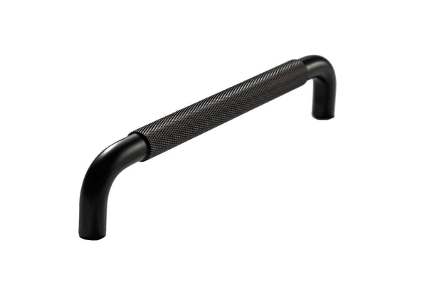 Arc Matt Black curved knurled handle 160mm