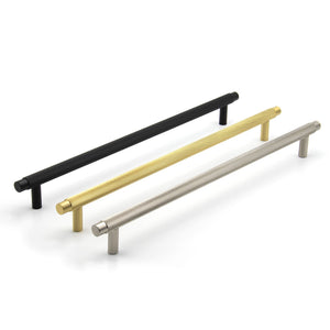 Extra Long Cabinet Handle in Solid Brass. Matt Black, Satin Nickel and Satin Brass. Great for appliances or wardrobe cupboards